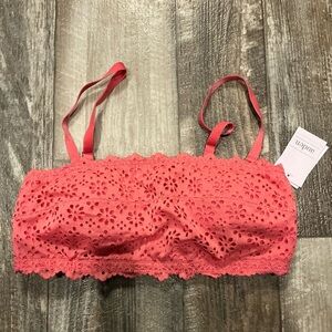 Auden Pink Lace Bandeau Size Medium